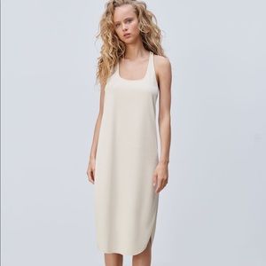 ZARA CREAM RACERBACK DRESS